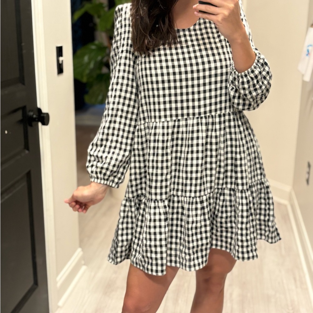 Black and White Gingham Dress